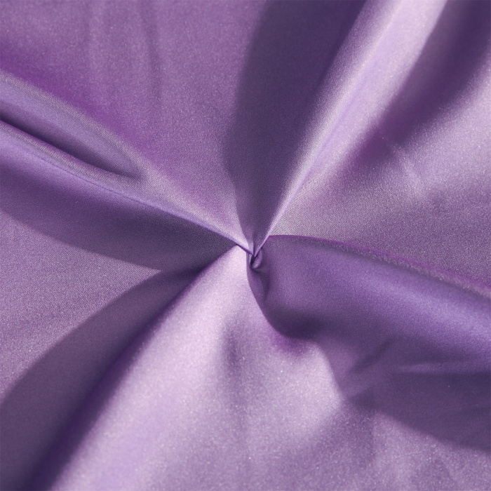 Satin Pinch Pleated Duvet Cover with Zipper Closure  3 Pieces